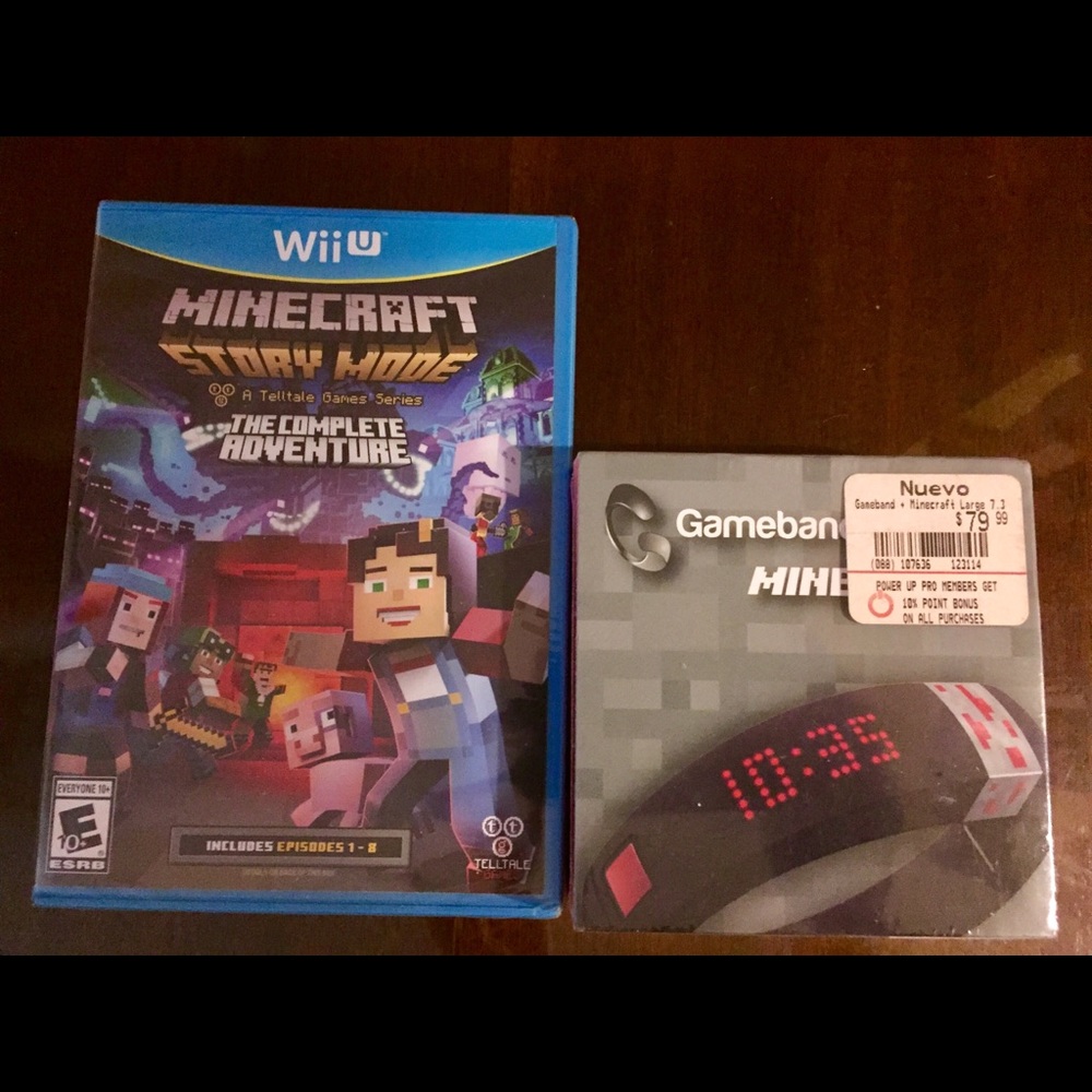 Wii U Minecraft story mode Gameband  + Minecraft